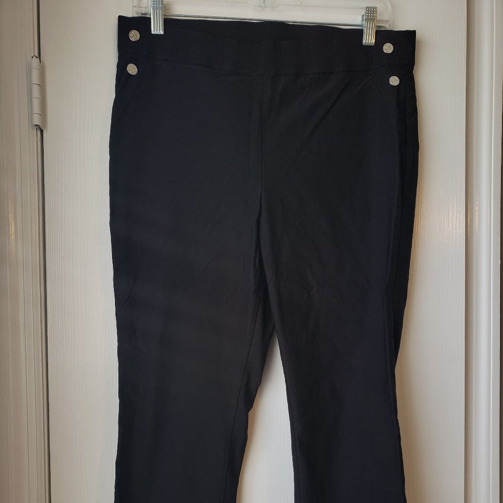 Rafaella Black Straight Leg Slacks